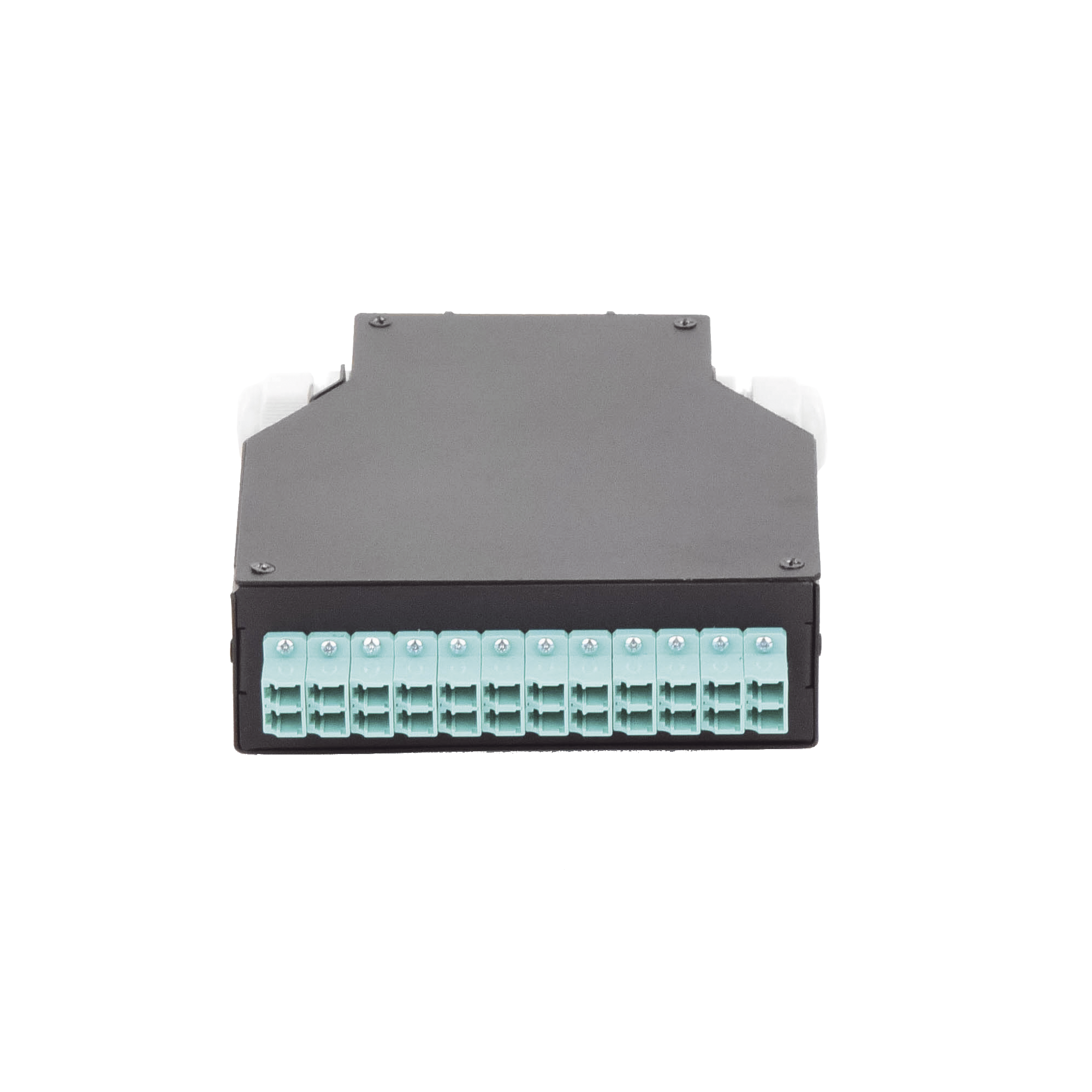 Distribuidor de Fibra Óptica para Riel Din, 12 Acopladores LC/UPC Duplex Multimodo con Charola de Empalme