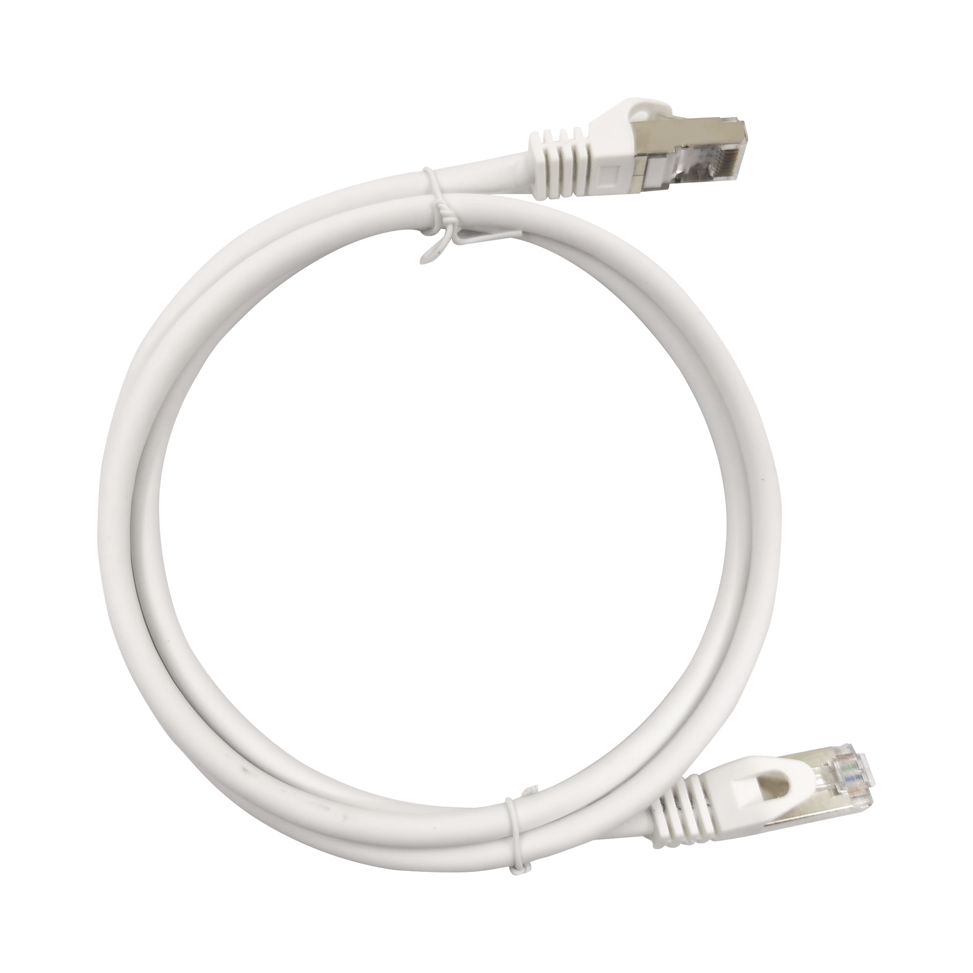 Patch Cord Cat6A 10G blindado  2M ( 6.25 ft ) BLANCO