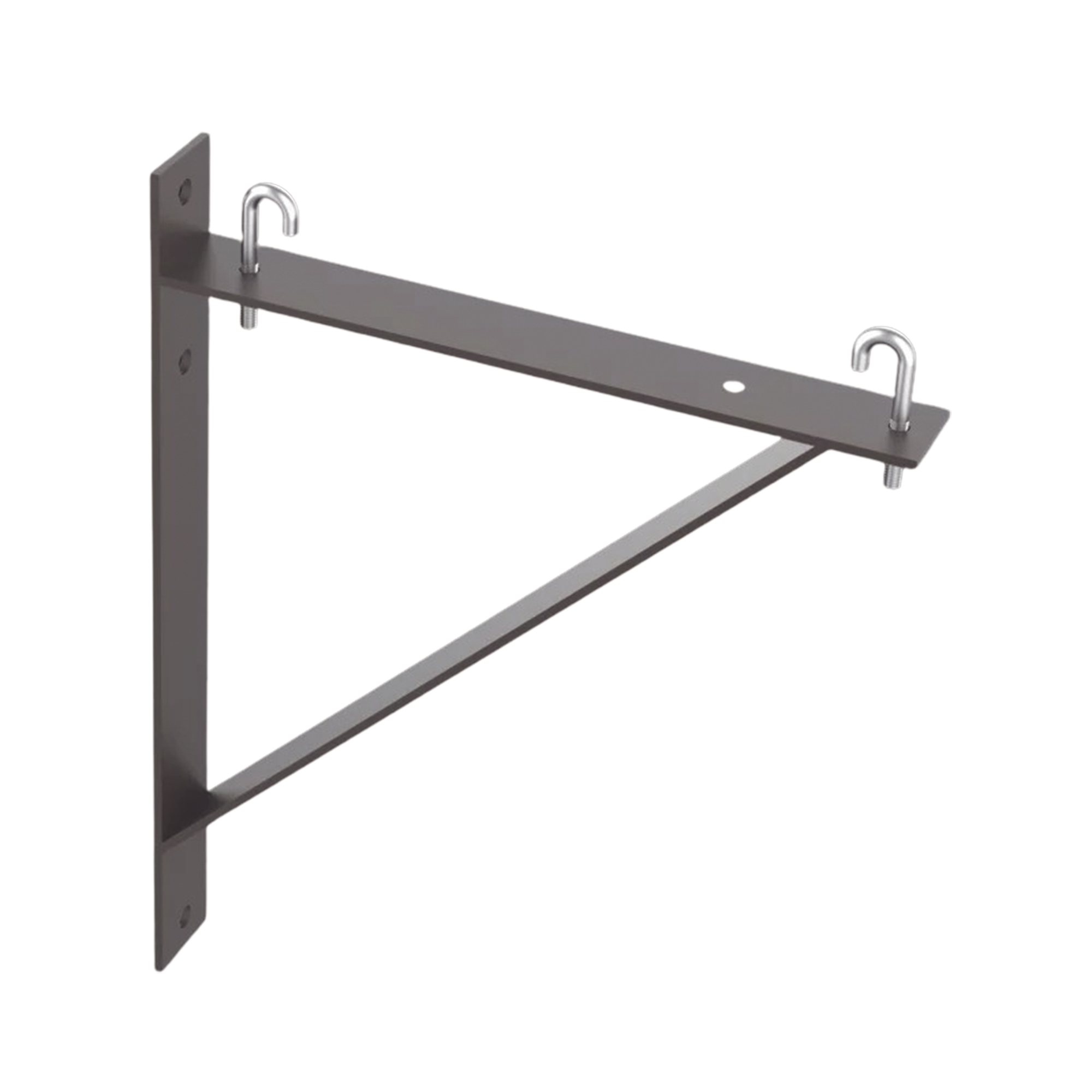 Kit de Soporte Triangular a Pared, Para Escalerillas de 12 y 6 in de Ancho, de Acero, Color Negro