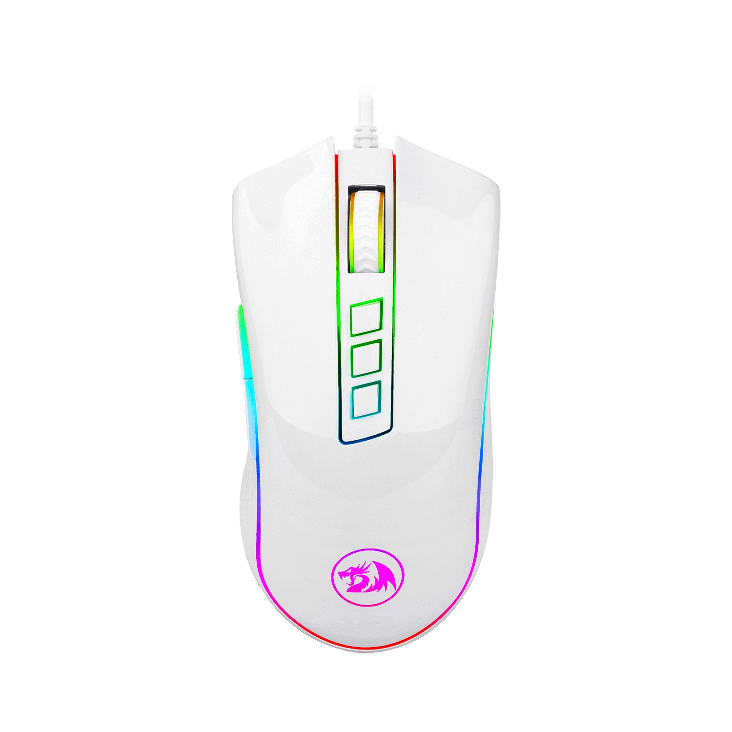 Mouse  Redragon Cobra White Chroma - Juego, Blanco