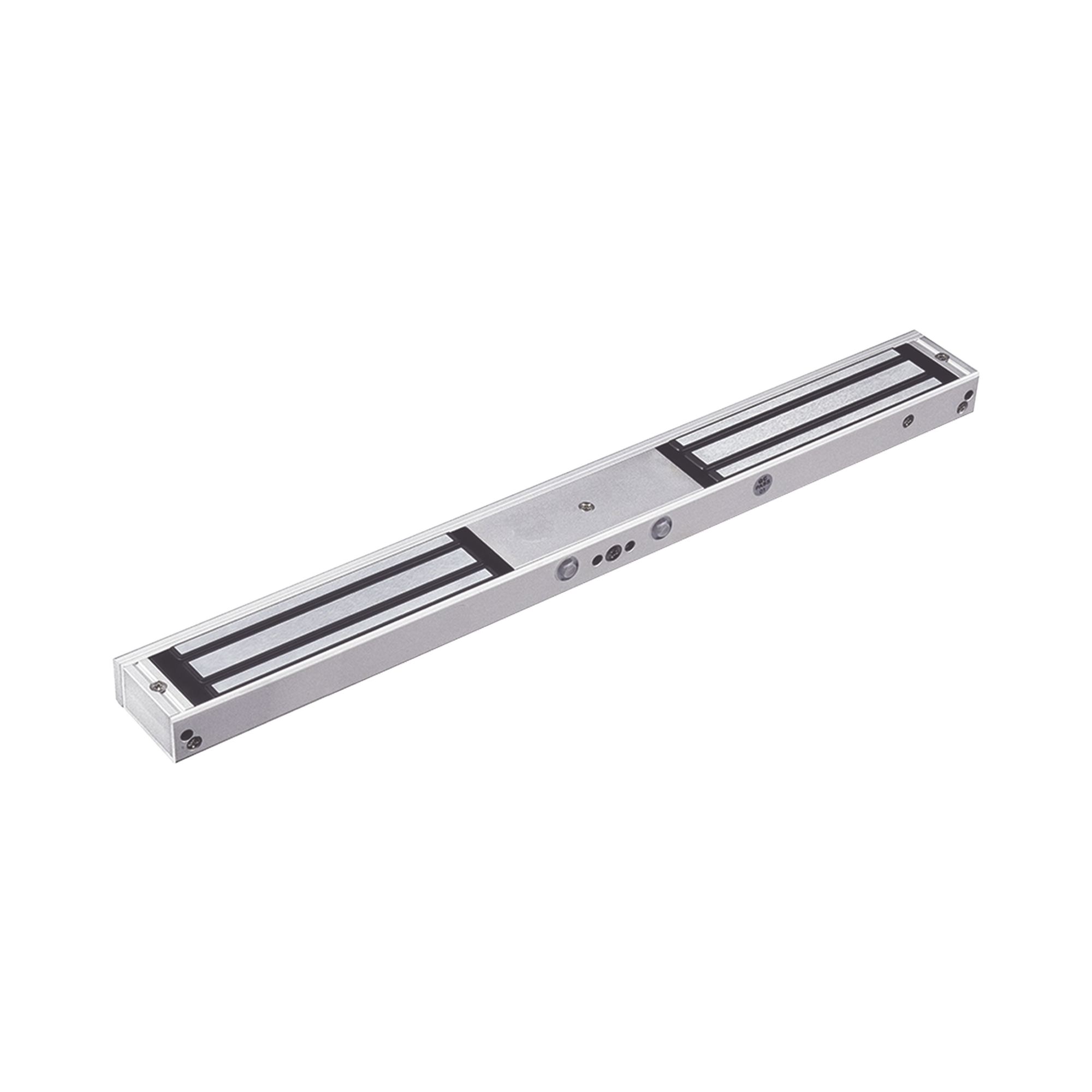 Chapa Magnética Doble para Aplicación en Puertas de Doble Hoja. 1200 lbs(x 2). LED indicador ultrabrillante