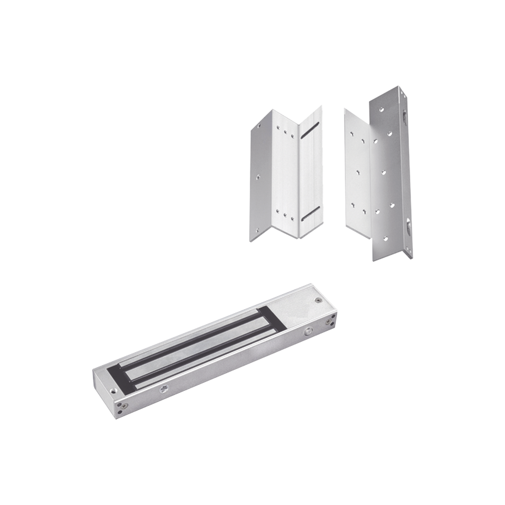 Kit para control de acceso incluye Chapa magnética de 600Lbs / Montajes L y Z