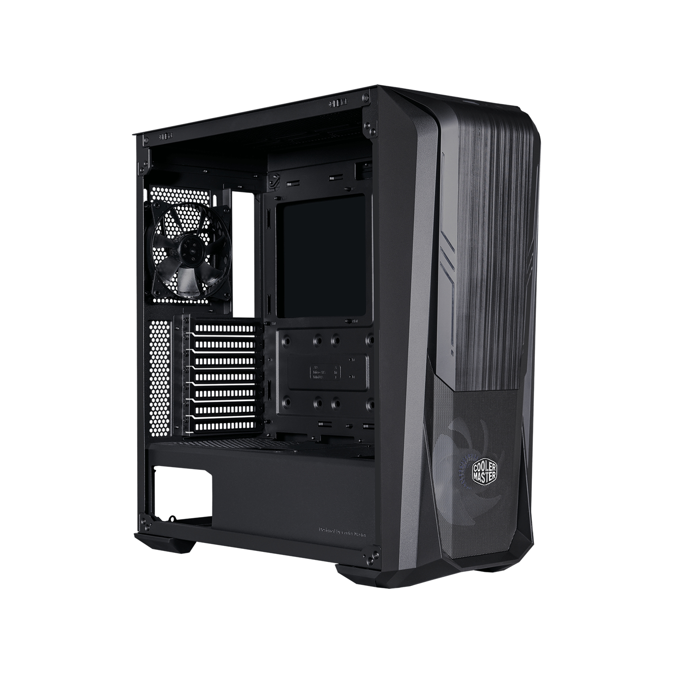 Gabinete COOLER MASTER MB500-KGNN-S00 - Midi-Tower, PC, Malla, plástico, acero, vidrio templado, ATX, EATX, Micro-ATX, Mini-ITX, Negro