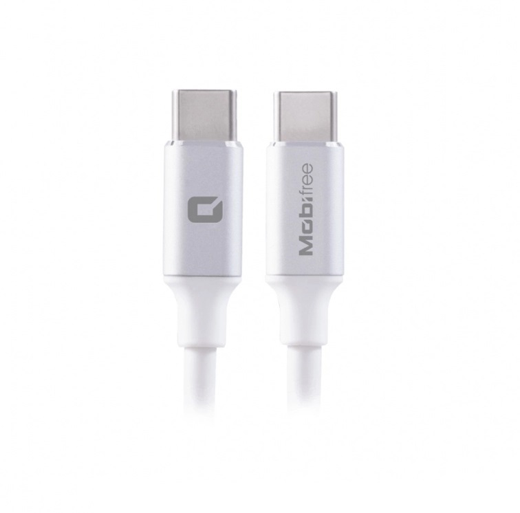 Cable C a C Mobifree Cable Tipo C a C - USB C, USB C, 1 m, Color blanco