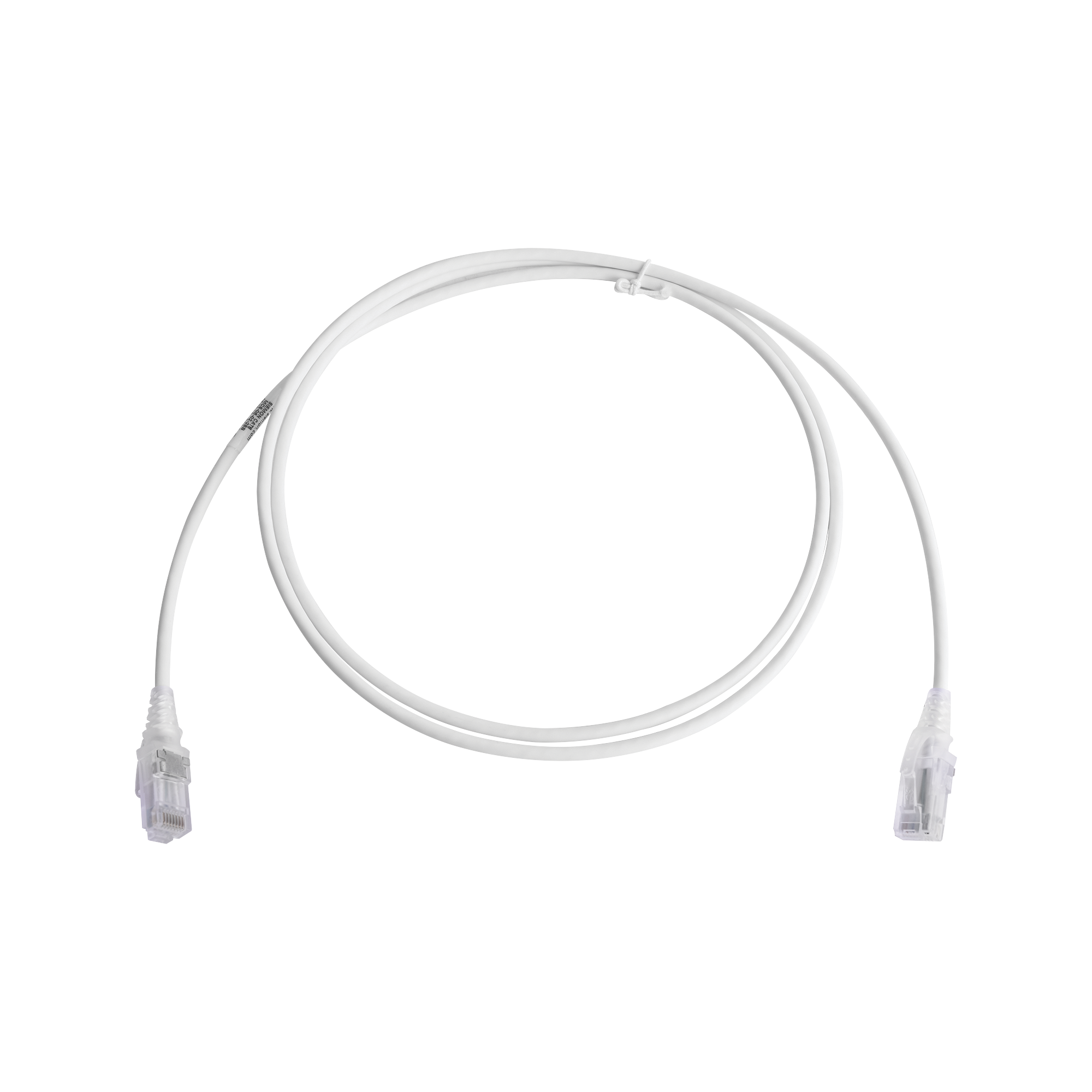 Patch Cord MC6 Modular Cat6 UTP, CM/LS0H, 5ft, Color Blanco, Diámetro Reducido (28AWG), Versión Bulk (Sin Empaque Individual)