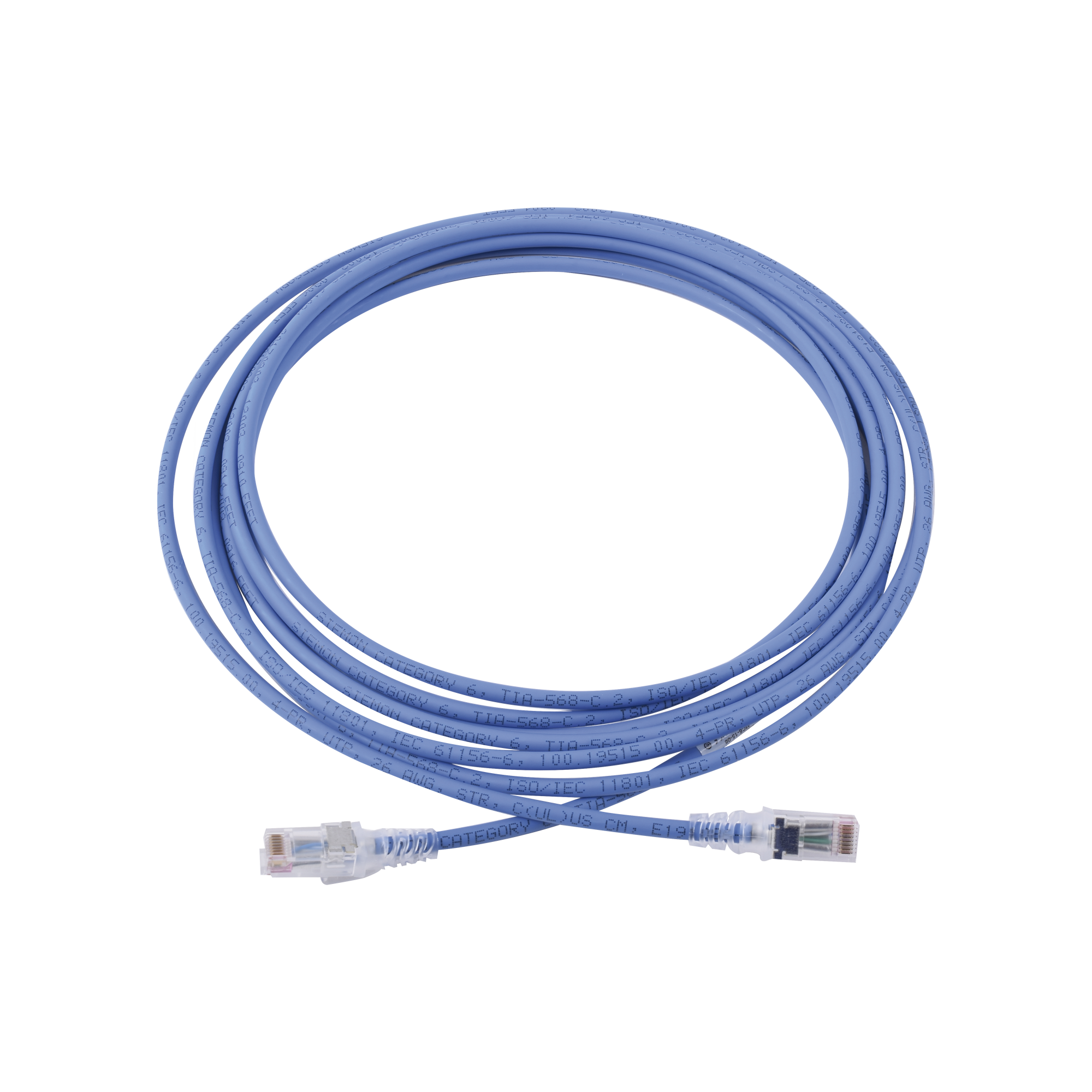 Patch Cord MC6 Modular Cat6 UTP, CM/LS0H, 15ft, Color Azul