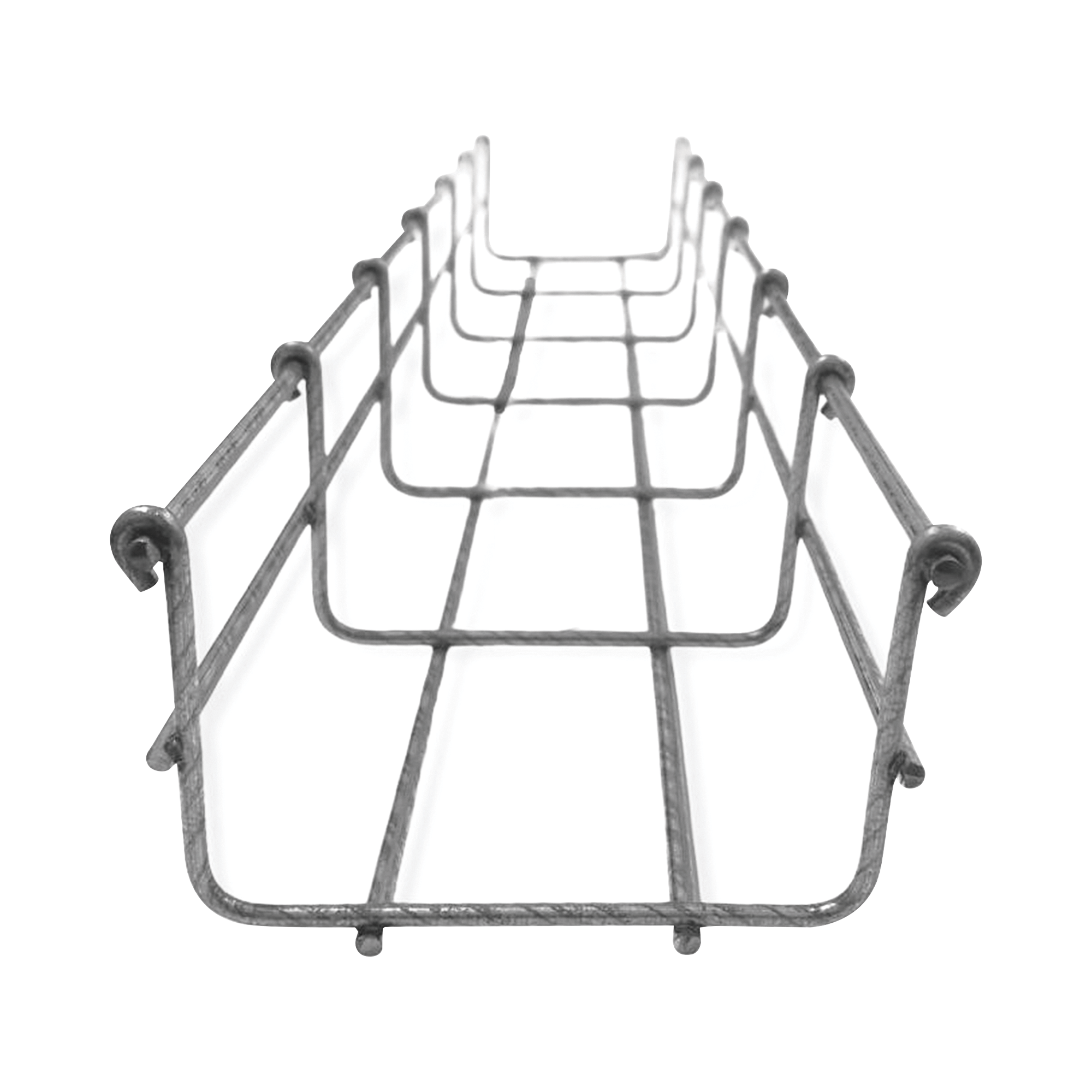 Charola tipo malla 66/100 mm BIMETÁLICA para Instalación en Exterior o Interior, Extrema Resistencia y Durabilidad. Hasta 105 cables Cat6 (Tramo de 3 metros)