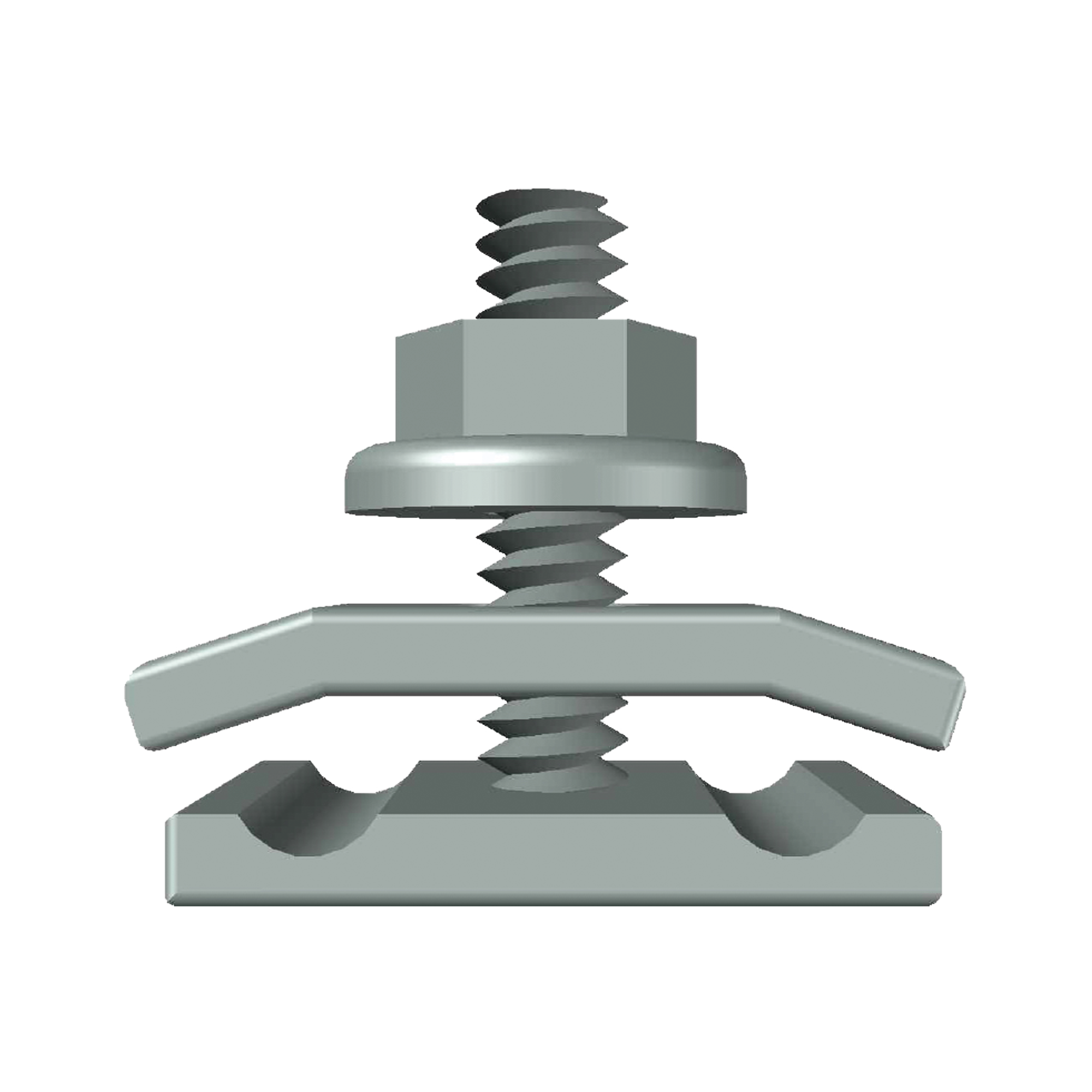 Kit 1 versión light para unir tramos de charola MallaFils, con acabado Electro Zinc