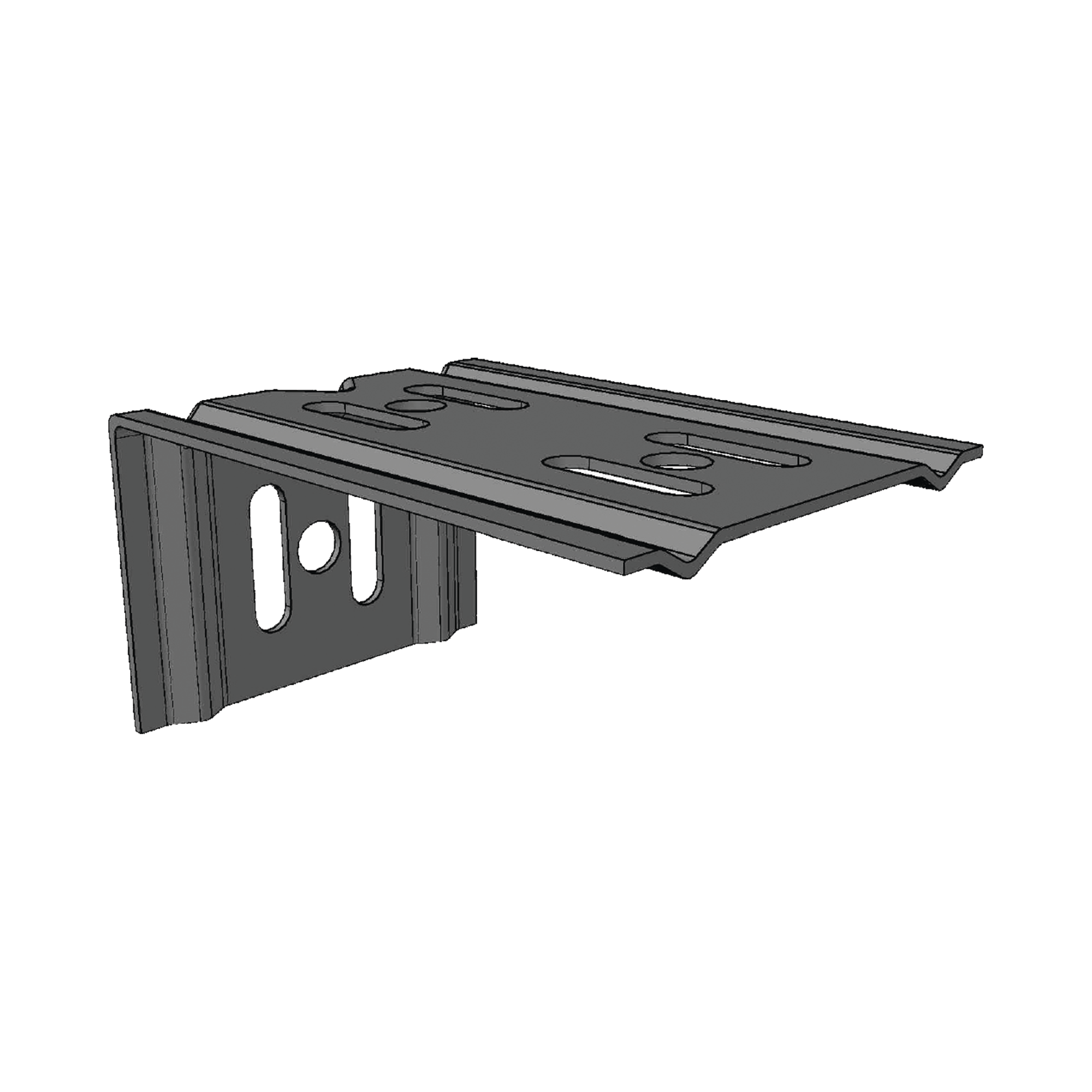 Ménsula económica MallaFils, para montaje en pared, para anchos de charola de 100 mm, con acabado electrozinc