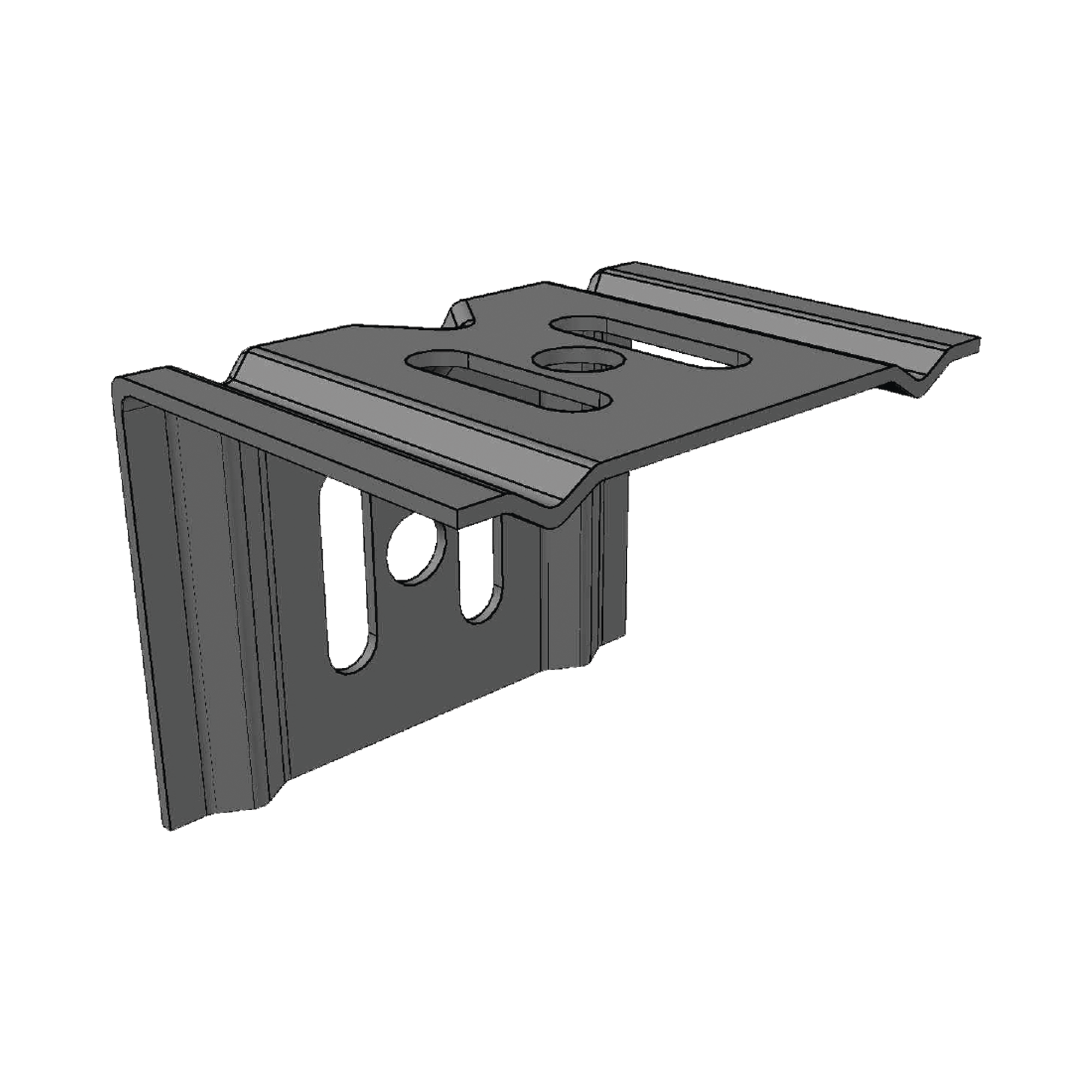 Ménsula económica MallaFils, para montaje en pared, para anchos de charola de 50 mm, con acabado electrozinc