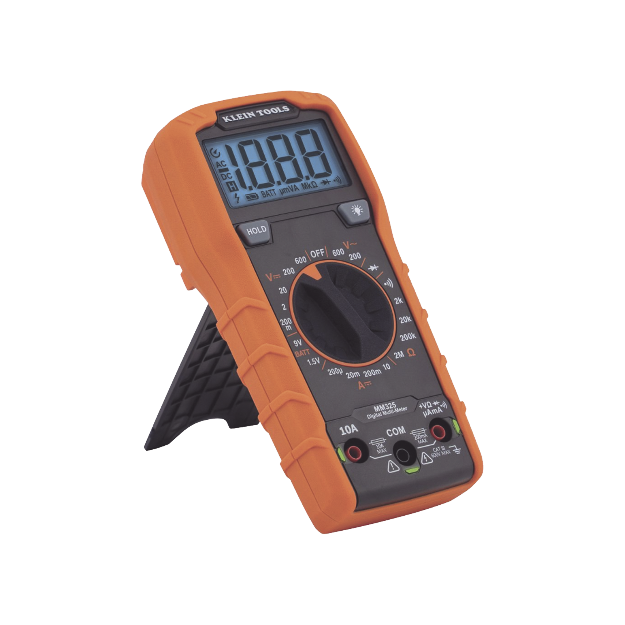 Multímetro Digital con Selección Manual Rango 600V CAT III con Protección de Alerta LED del Cable de Prueba