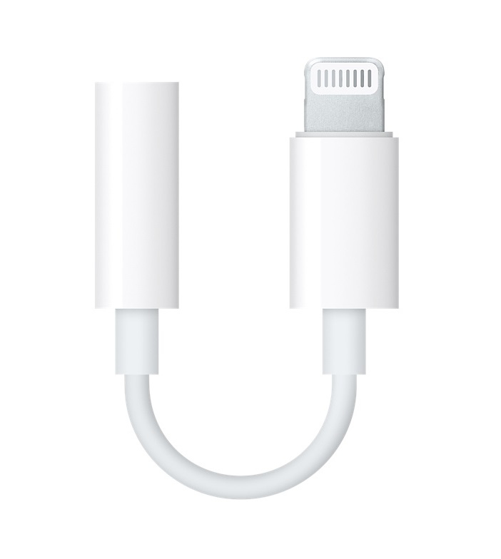 Adaptador de Lighning a Jack de 3.5 mm APPLE MMX62AM/A - Color blanco, Apple, Adaptadores