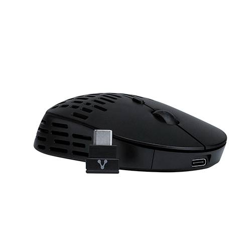 MOUSE VORAGO MO-208 INALAMBRICO TIPO C Y BLUETOOTH HASTA 2400 DPI RECARGABLE NEGRO - 