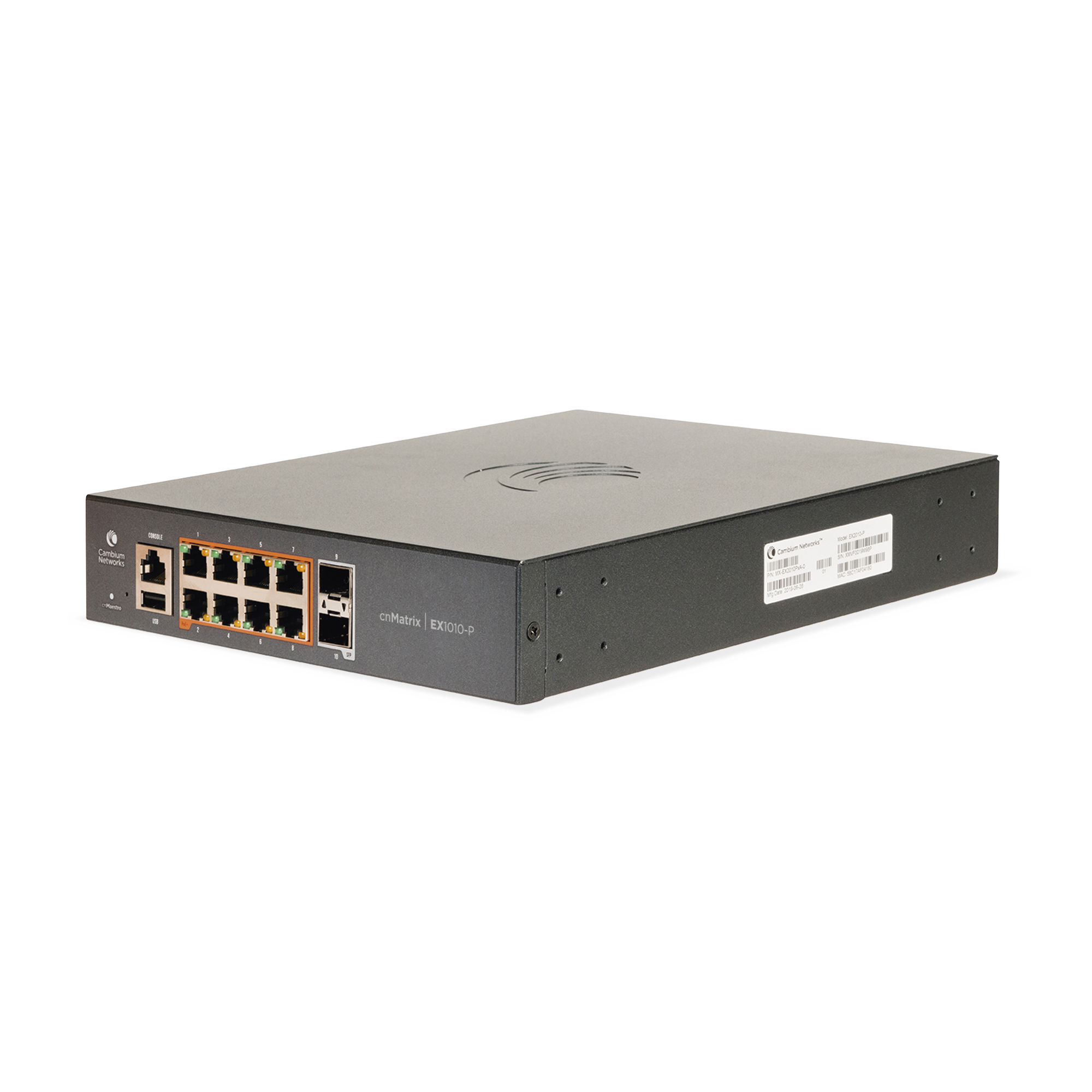 Switch PoE cnMatrix Ex1010-P / 8 Puertos Gigabit PoE 802.3af/at + 1 SFP / Capa 2 / Gestión en la Nube Gratuito