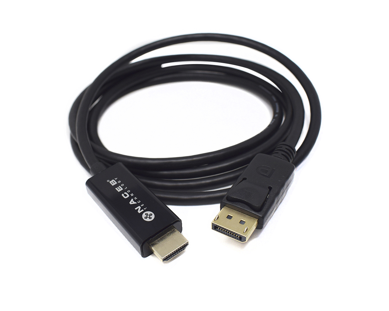 Adaptador HDMI a DisplayPort Naceb Technology NA-0106 - 1.8 m, HDMI, DisplayPort, Negro