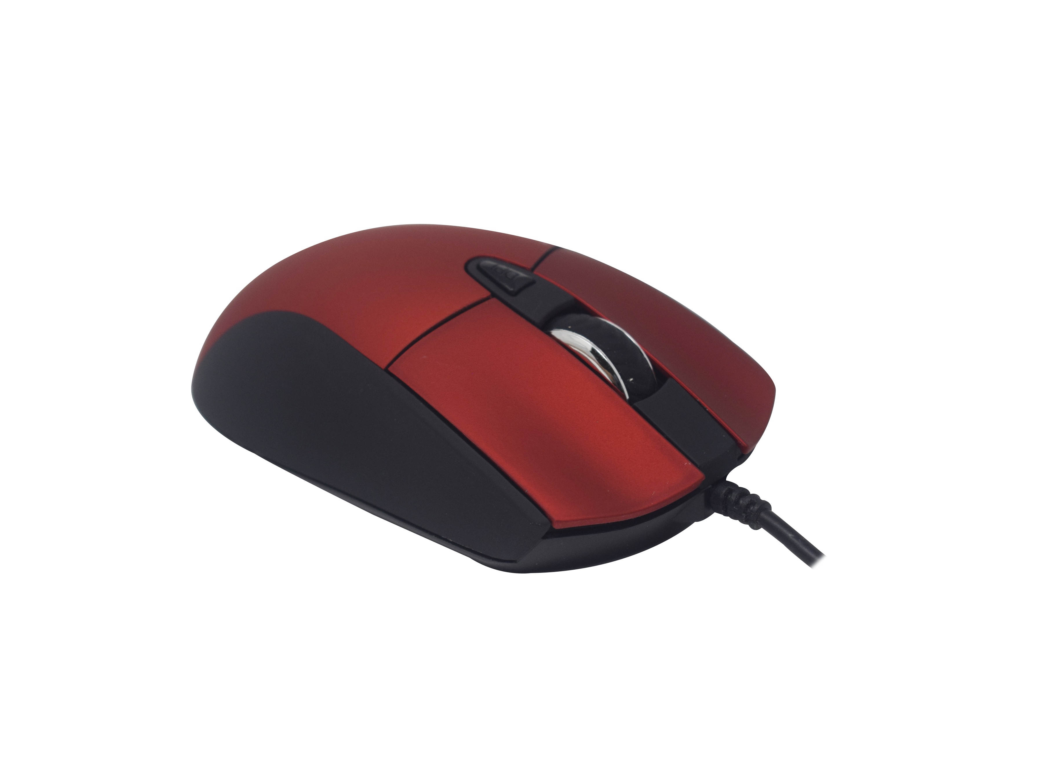 Mouse Naceb Technology NA-0115R - Rojo, 6 botones, Alámbrico, Óptico, 800 - 2400 DPI
