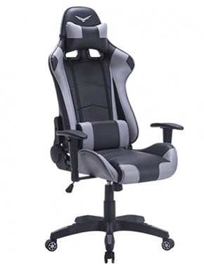 Silla Gaming Naceb Technology SOLDIER - Gamer, Negro/Gris, Piel Sintética