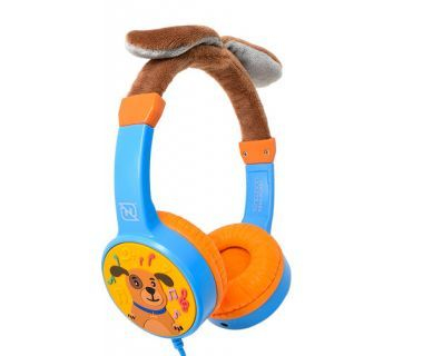 AUDIFONOS ON-EAR ALAMBRICOS KIDS VOLUMEN SEGURO A 95DB 3.5 MML SALIDA AUDIO 3.5MML HIPOALARGENICO NO TOXICO PUPPY AZUL - 