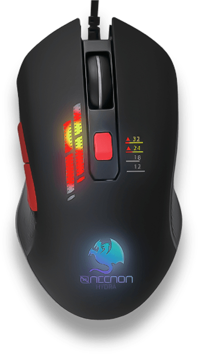 MOUSE GAMING NGM-HYDRA OPTICO RGB 6 BOTONES HASTA 3200 DPI USB 2.0 NEGRO - 