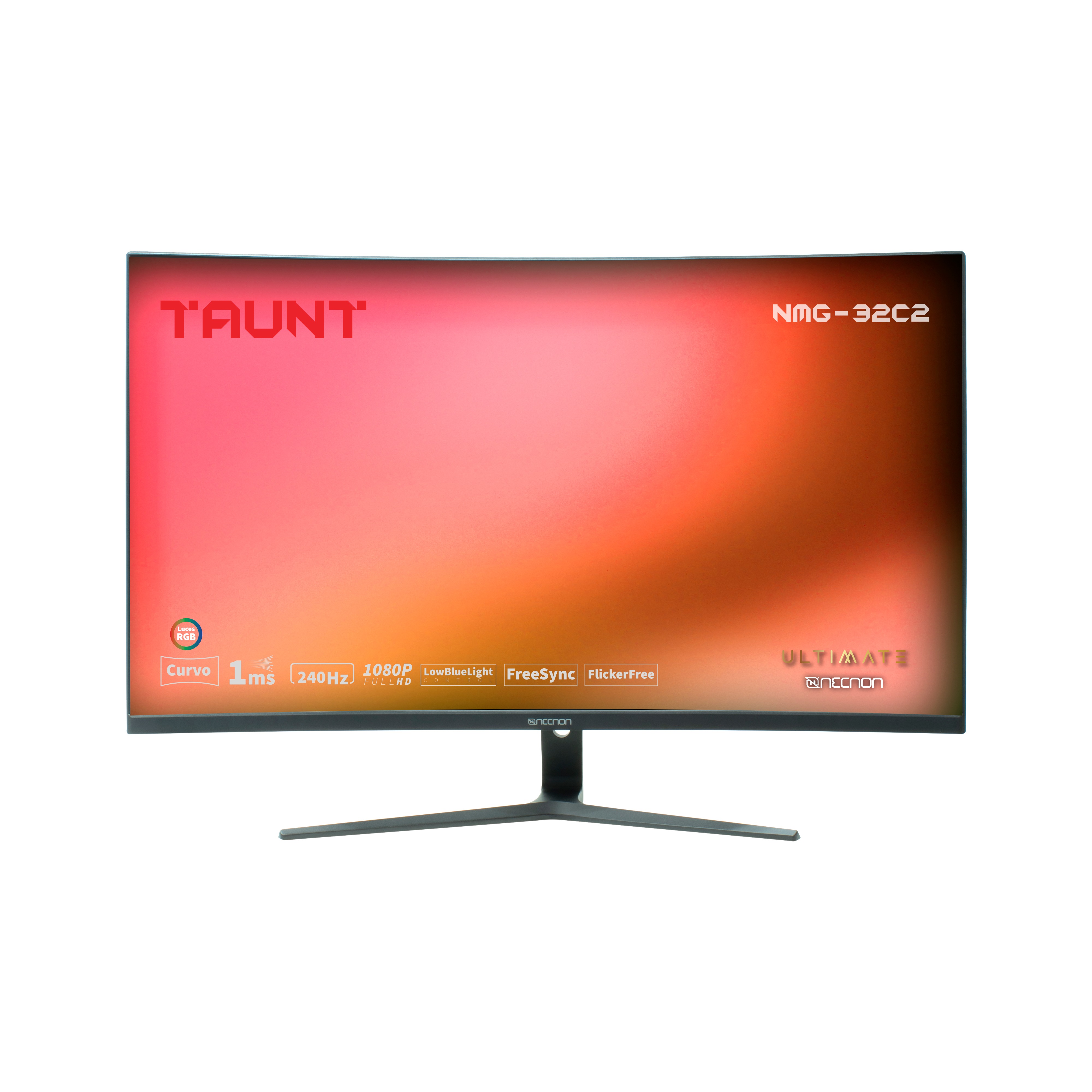MONITOR GAMING LED CURVO 31.5 NMG-32C2 VA 240HZ 1MS LOW BLUELIGHT FLICKERFREE FREESYNC RGB VESA 16:9 FHD 1920*1080 HDMI DP NEGRO - 