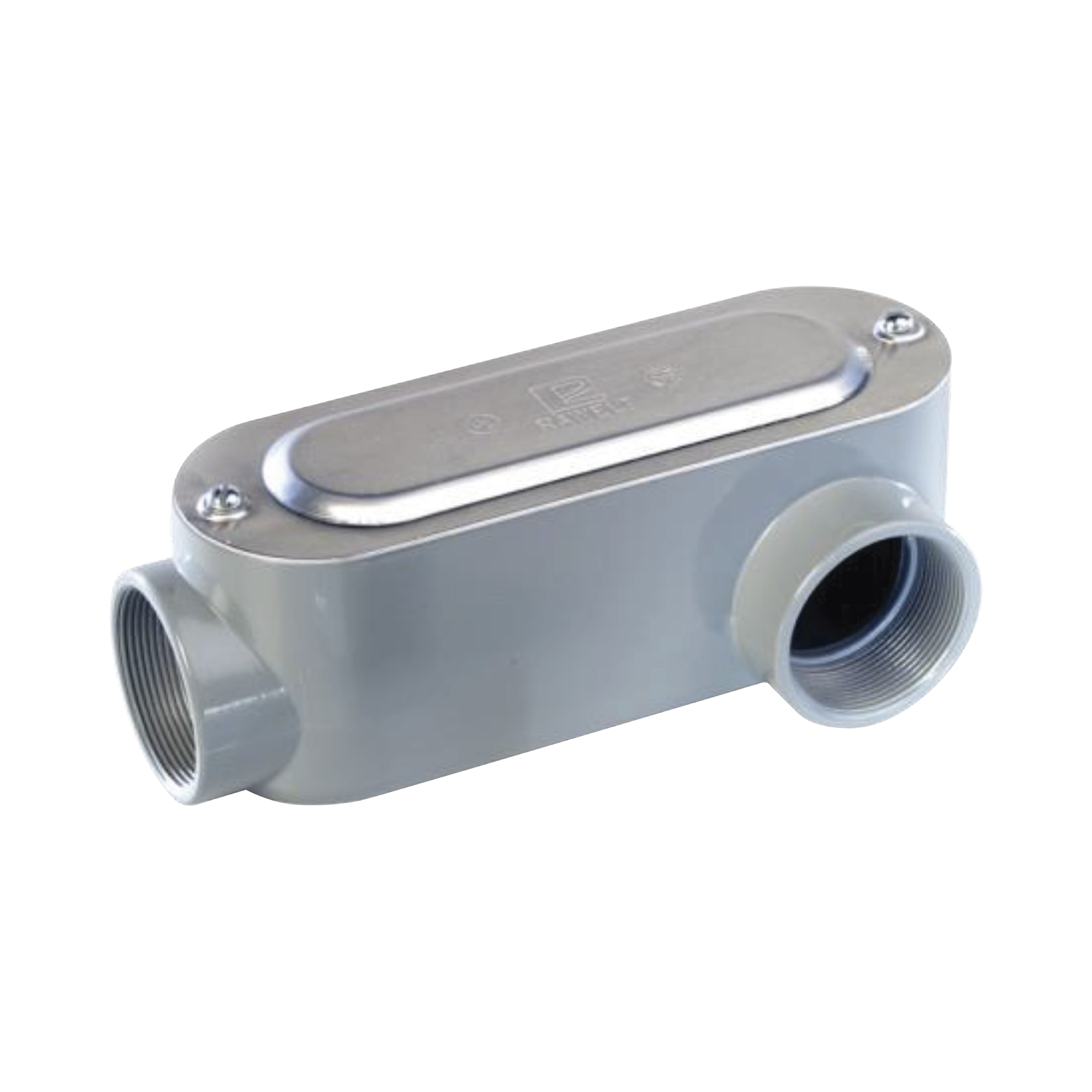 Caja oval roscada tipo LL de 1 1/2' (38.1 mm) Incluye tapa y tornillos.