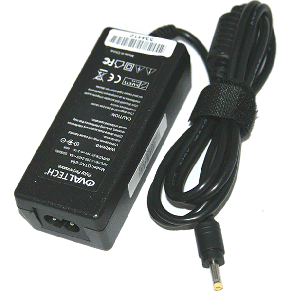 Cargador / Adaptador para Laptop OVALTECH OTAC-E64 de 40W 19V-2.1A (4.0*1.7) - 