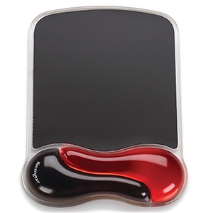 Alfombrilla para Ratón y Reposamuñecas Kensington® Duo Gel Rojo Negro P5116 - 