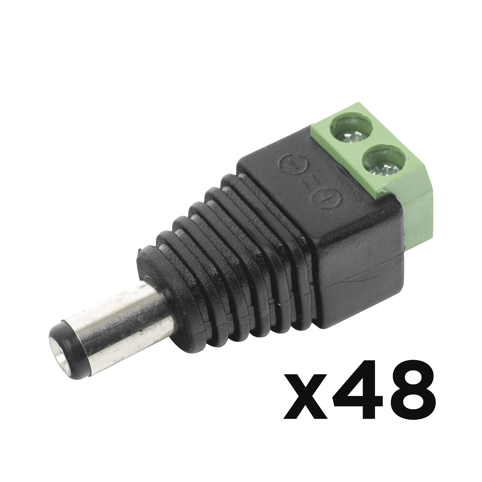 KIT DE 48 CONECTORES MACHO PARA ALIMENTACIÓN A 12 Vcc
