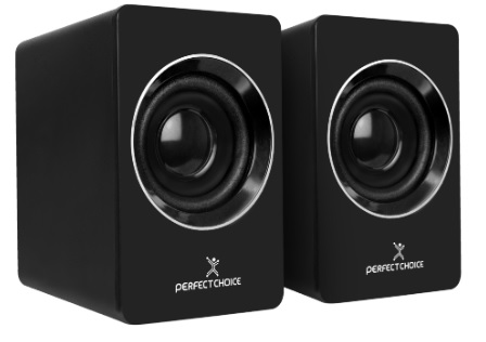 Bocinas Estéreo PERFECT CHOICE PC-112914 - 2.0, Negro