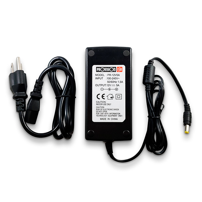 Fuente de poder individual de 12volts - 5 amper. Marca Provision (PR-AV5)