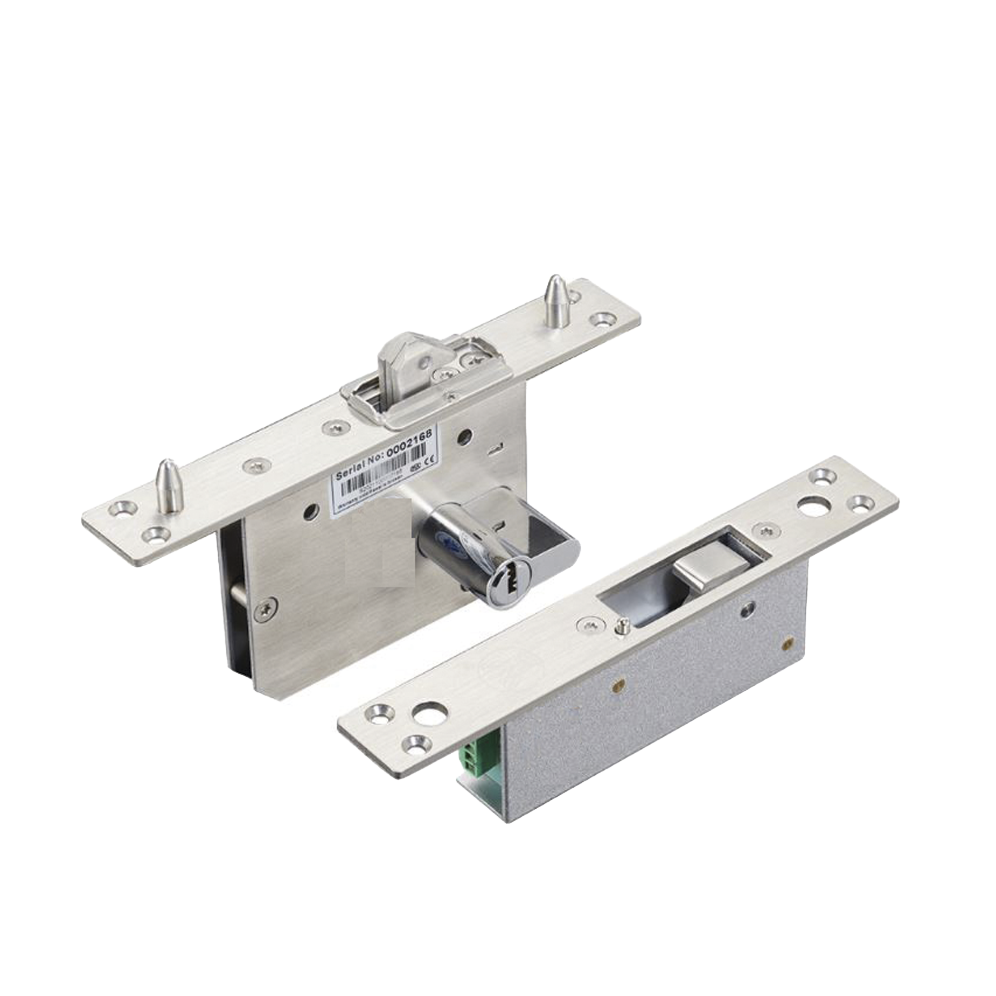 Cerradura eléctrica para puertas corredizas tipo gancho / apertura con llave ambos lados / Abierto en caso de falla/ IP65