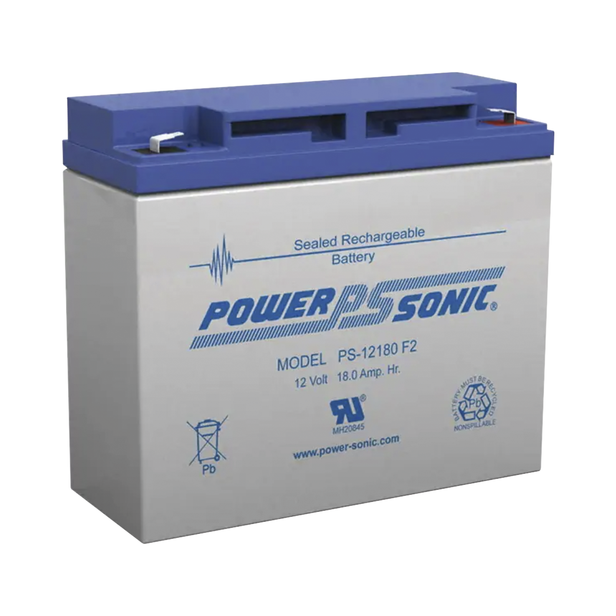 Batería 12V, 18AH, Para Respaldo, Tecnologías AGM/VRLA, 5 Años Vida Útil, Terminales F2, Reconocida UL