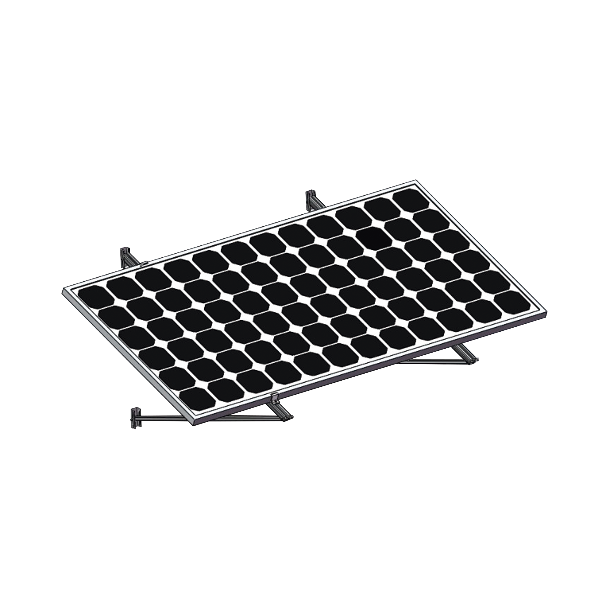 Montaje Para Módulos Solares En Muro Con Espesor De 35-40mm, Riel 1400mm