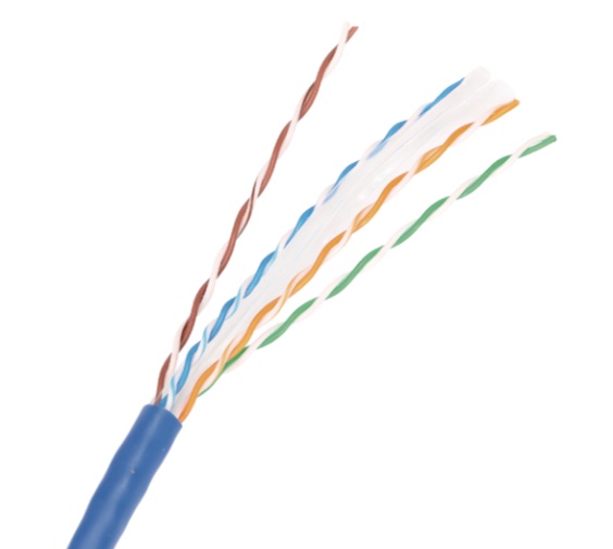 BOBINA DE CABLE UTP QIAN QGR-NC006/QHR-CAT6 DIANLAN - CAT6, AZUL, 23 AWG INTERIOR