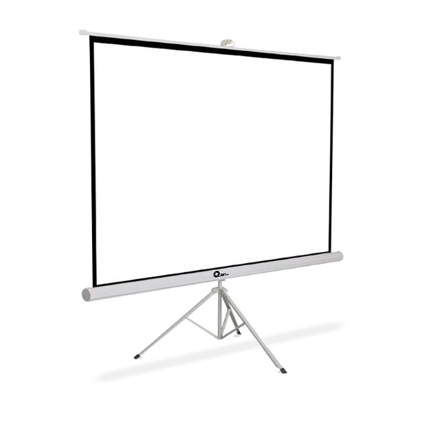 Pantalla Proyección Tripie 120 pulgadas Qian QPD-69603 - 120 pulgadas, Tripié, Color blanco
