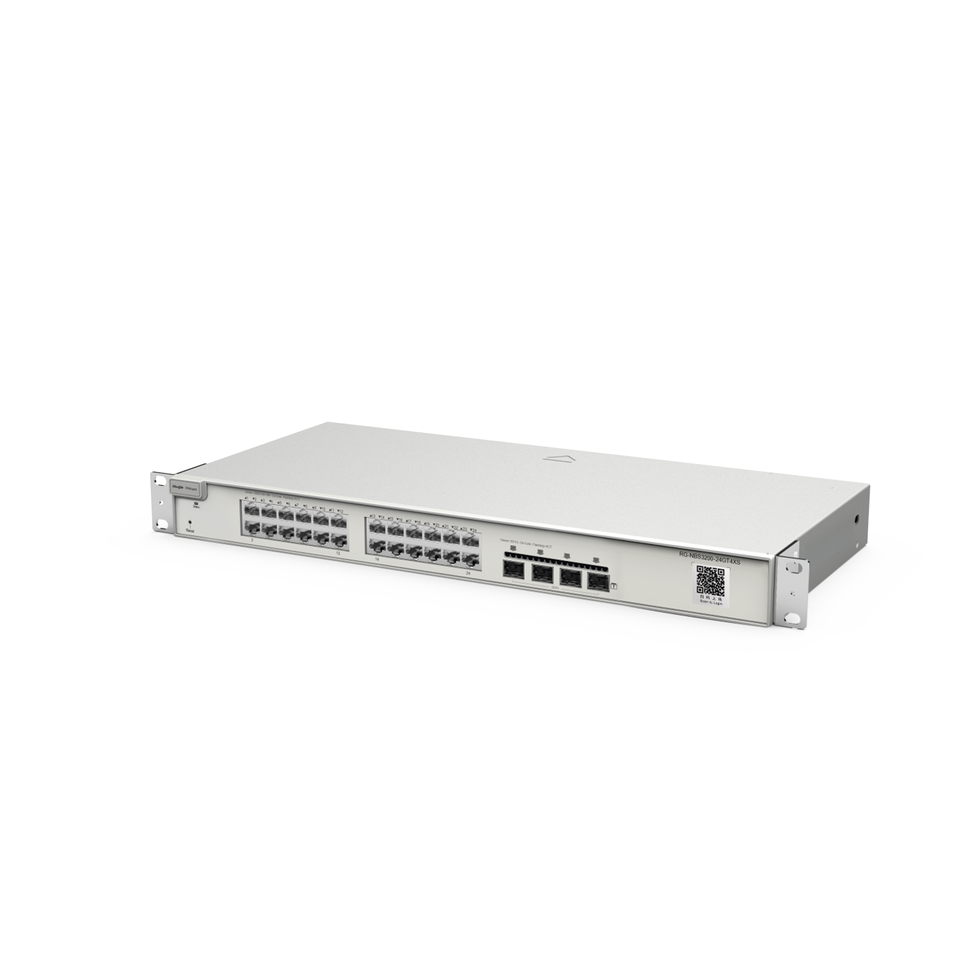 Switch Administrable Capa 2+ Plus, con 24 puertos Gigabit, 4 puertos SFP+ para fibra 10Gb, gestión gratuita desde la nube.