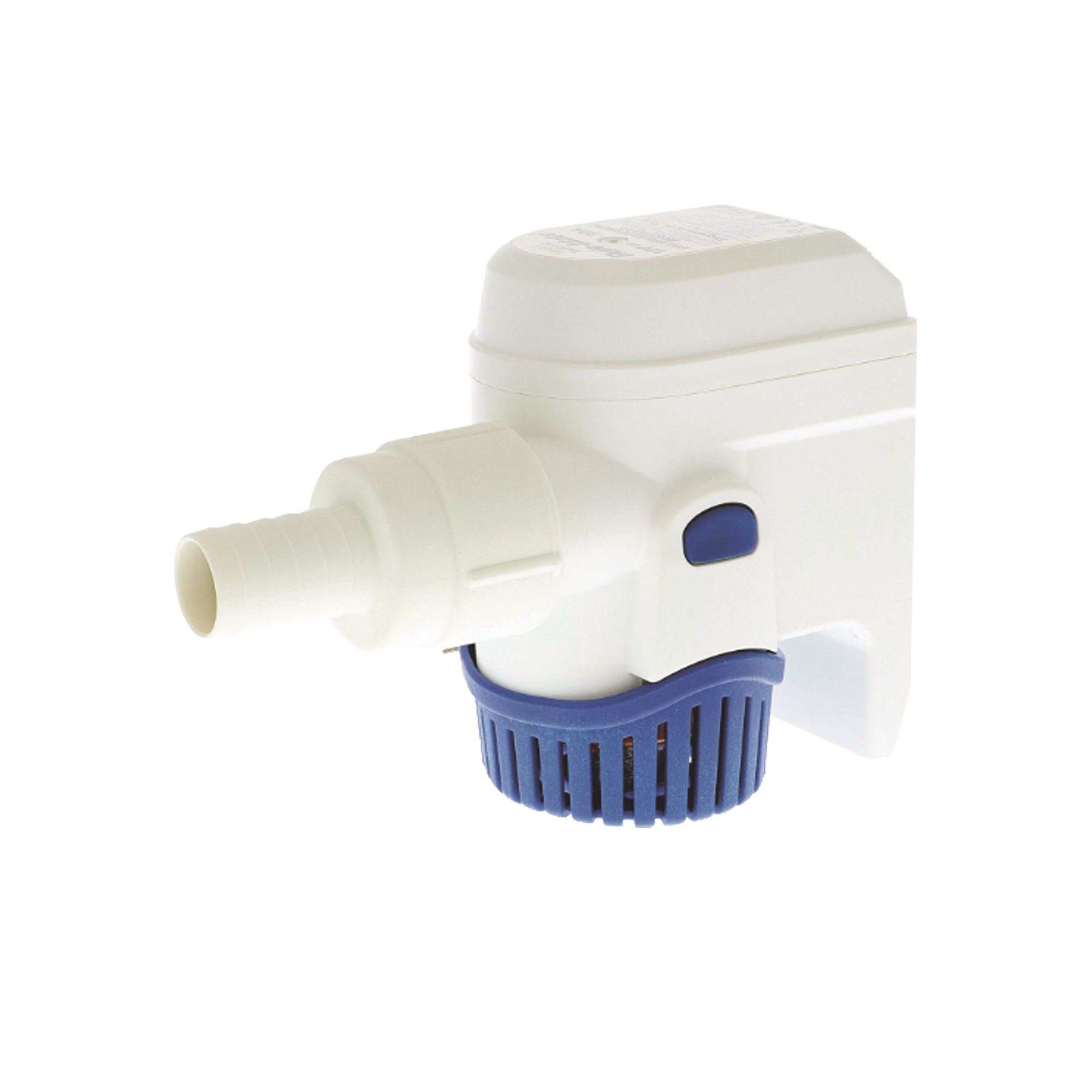 Bomba sumergible de achique automatizada de 1100 galones por hora, para conexión de 12 Volts de corriente directa.