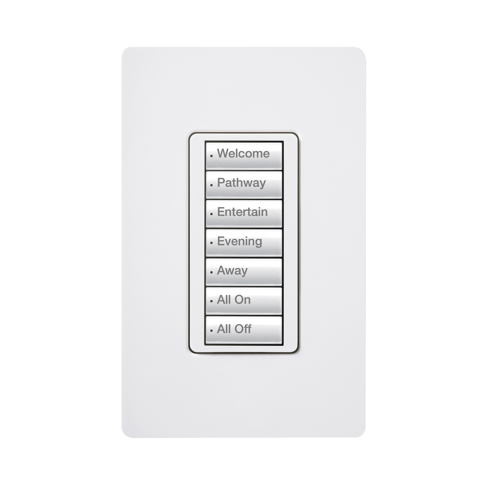 (RadioRA2) Teclado seetouch 7 botones, programe escenas diferentes en cada botón.