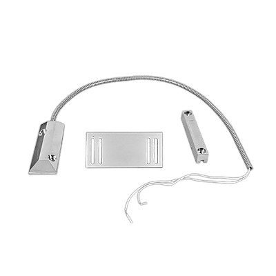 Contacto magnético para piso uso rudo con 55cm de cable blindado / GAP 75mm / Placa de montaje de 'L'.