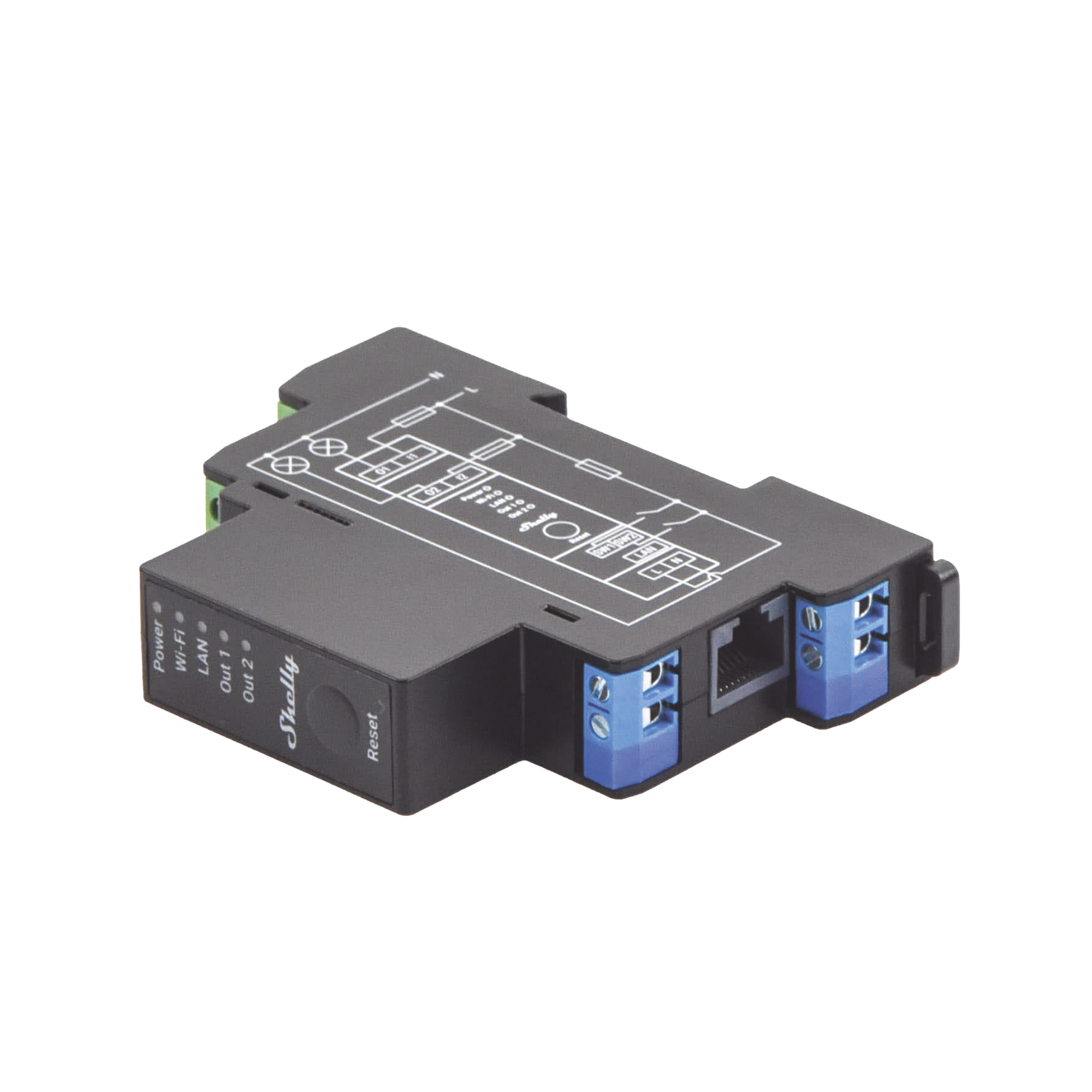 Relevador inalámbrico inteligente WIFI y Ethernet / Industrial y residencial / Hasta 16A / 2 canales