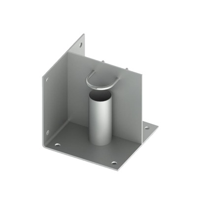 Base de piso o esquina para mástil de 2'