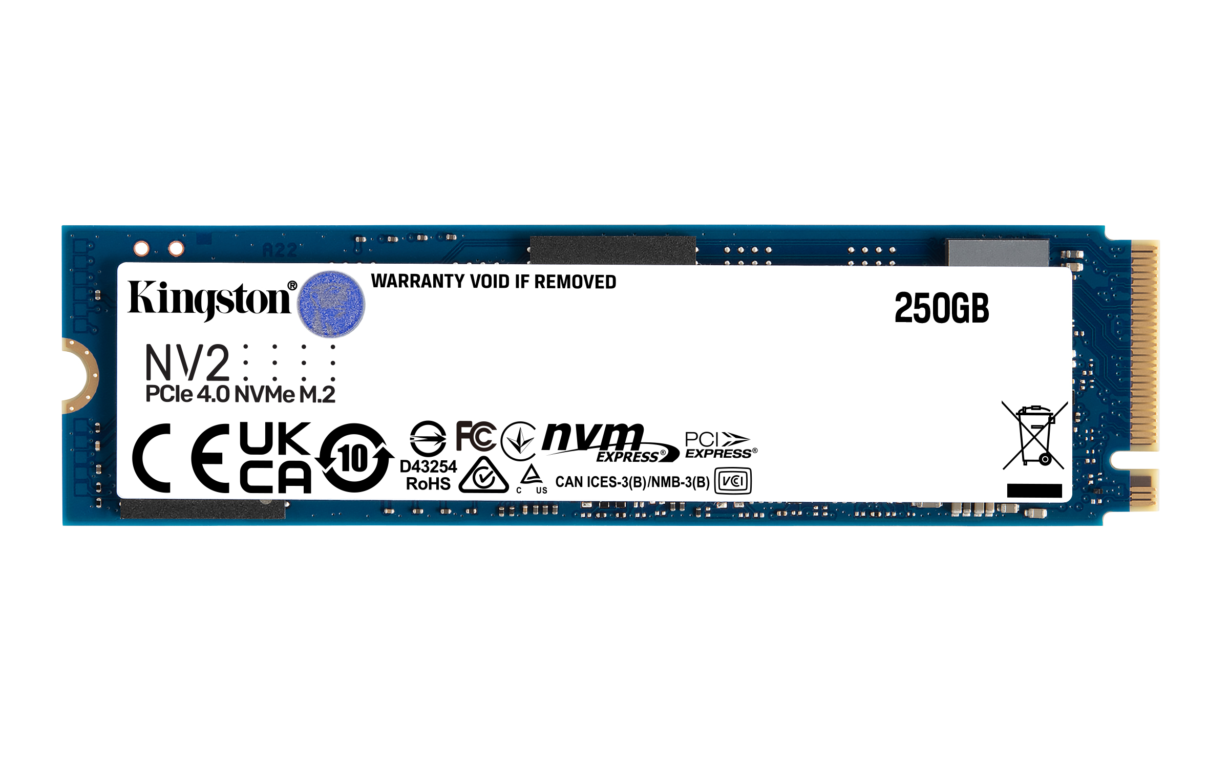 UNIDAD DE ESTADO SOLIDO KINGSTON NV2 1TB M.2 2280 NVME PCIE GEN 4X4 R.3500MB/S W.2100MB/S - 
