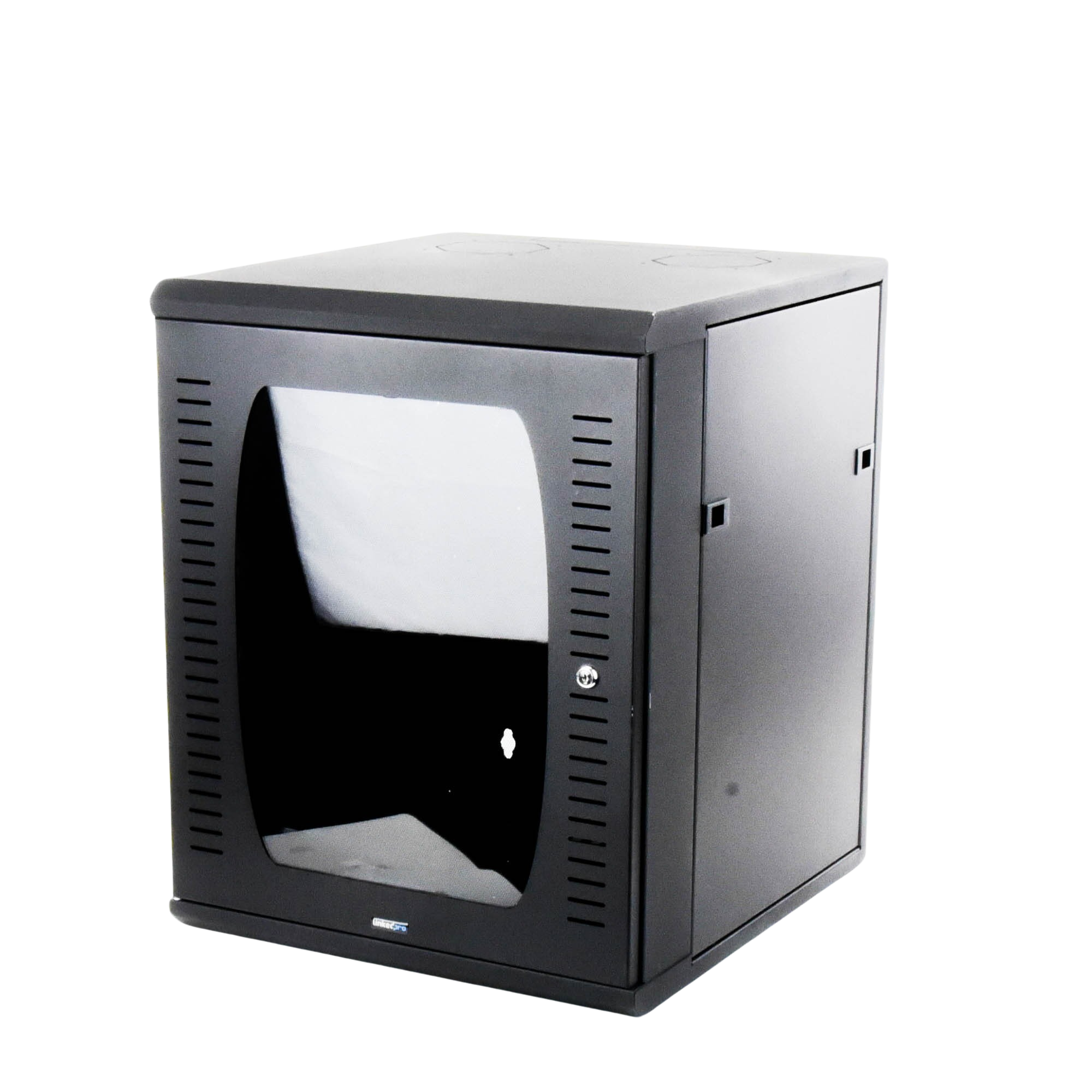 Gabinete para Montaje en Pared, 12 Unidades de Rack, de 19in, Puerta de Cristal Templado, Fabricado en Acero