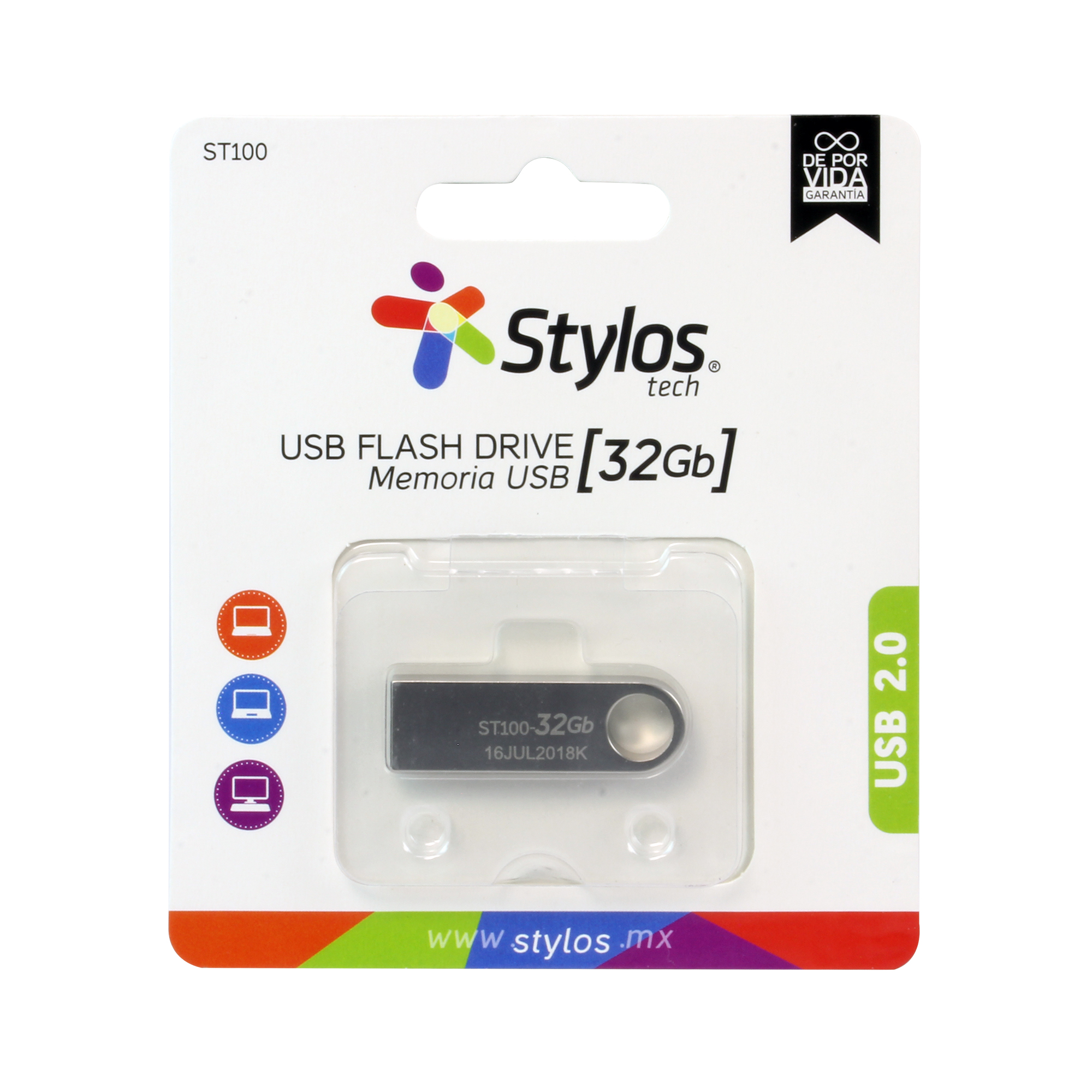 Memoria USB 32GB Stylos. STMUSB3B - 