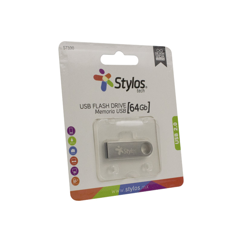 Memoria USB 64GB Stylos. STMUSB4B - 
