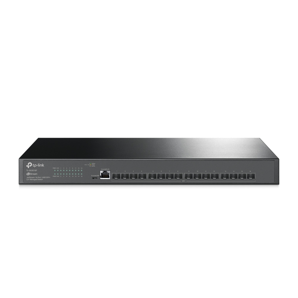 Switch TP-LINK SX3016F (TL-SX3016F) - Negro, 32.74W, 16 puertos