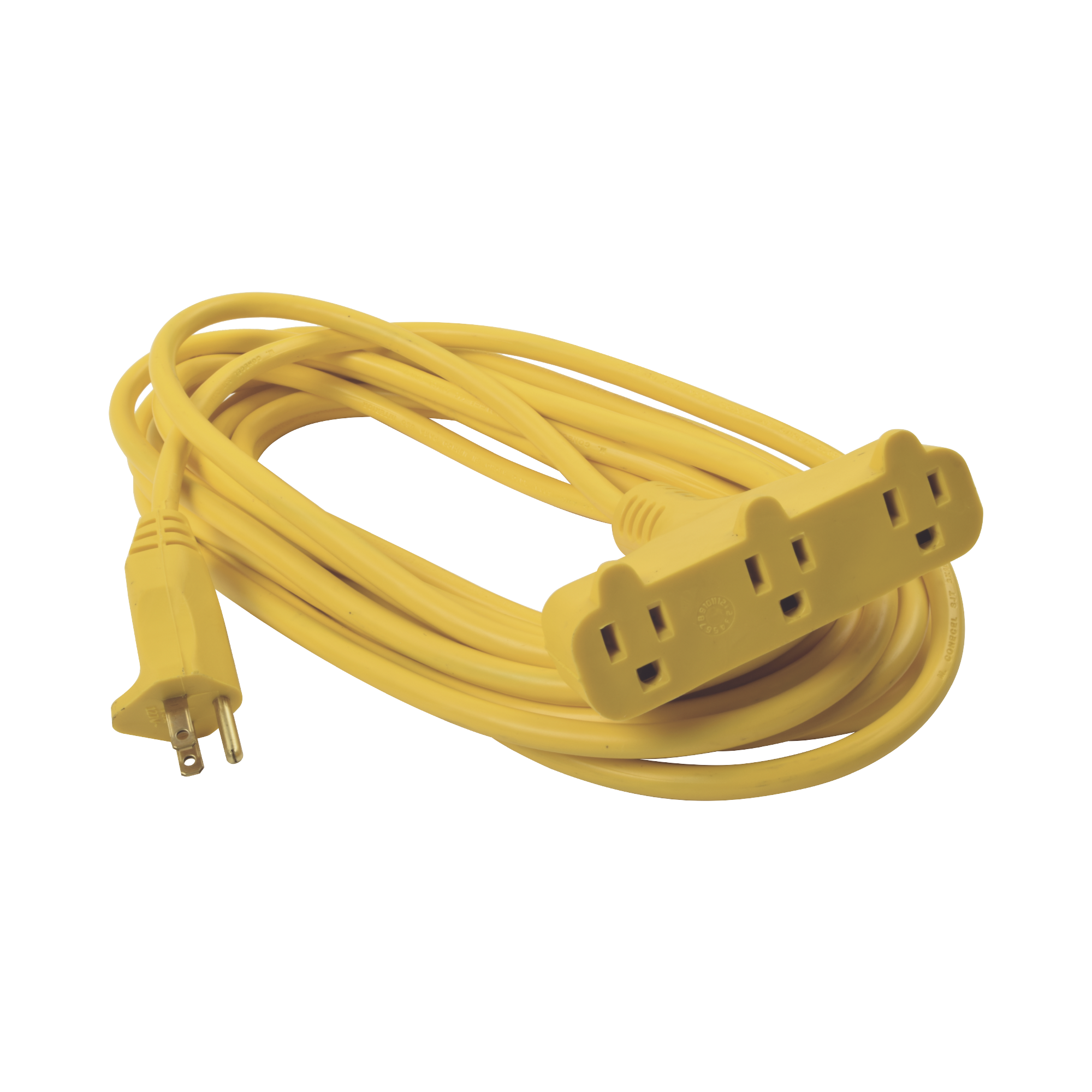 Extensión Eléctrica Tipo Abanico Uso Rudo 8 metros/ 127 V CA - 10 A Máximo / Color Amarilla.