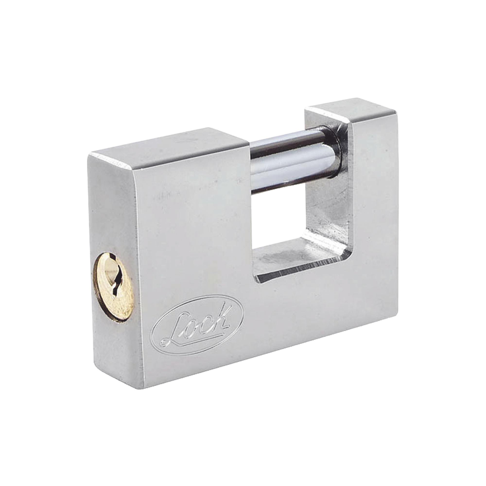 Candado para Cortina Metálica / Medida 70 mm/ Acabado Cromo Satinado/ Nivel de Seguridad 6 / Llave Estándar.