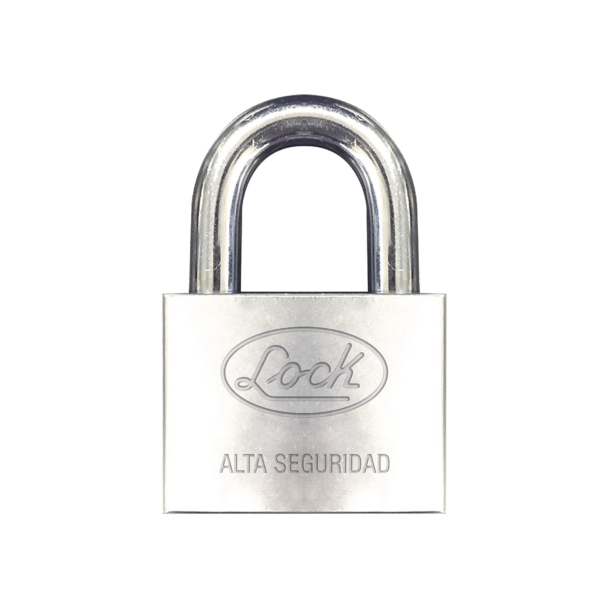 Candado de hierro alta seguridad con llave de disco/ Acabado Cromado/ Llaves Abloy/ Medida de Horquilla 50 mm.