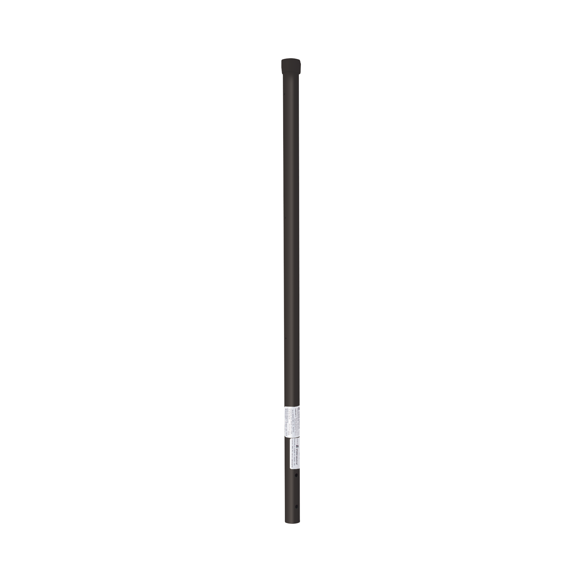 Poste de ESQUINA color Negro para Cerca Electrificada. Tubo Galvanizado cal. 18 de 1' Diam. y 0.8m Alto con Tapón, ideal para 3 aisladores